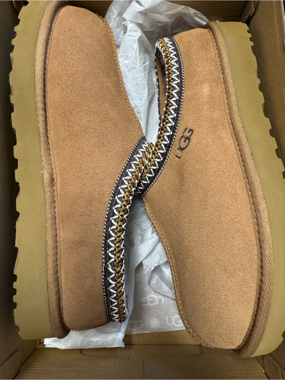 UGG Women's Chestnut Suede Slip-On Loafers